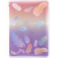 Папка об'ємна на блискавці А4+, Colourful Feather 02