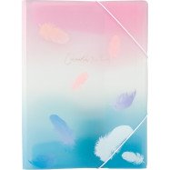 Папка на гумках А4+, Colourful Feather 01