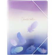 Папка на резинке А4+, Colourful Feather 03