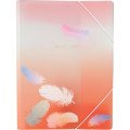 Папка на резинке А4+, Colourful Feather 04