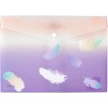 Папка на кнопці А4+, Colourful Feather 02