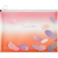 Папка на блискавці zip-lock А4+, Colourful Feather 04
