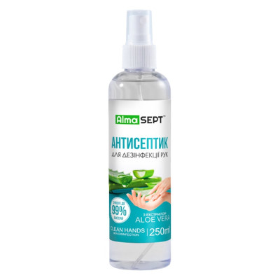 Антисептик для дезинфекции рук с экстрактом Aloe Vera  250мл