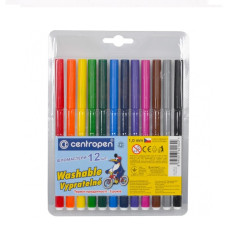 Фломастеры CENTROPEN 12 цв. дл.письма - 450м, 7790, CD