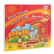 Пластилин "Мультики", кор, стек, 200 г, 10 цв, Гамма Р