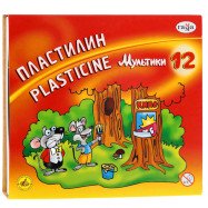 Пластилин Гамма Р. "Мультики", кор, стек,  240 г, 12 цв.