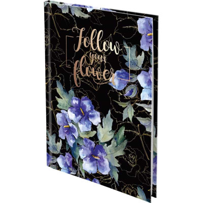 Книга записна тверда обл. В5, 80л. кл. Flowers, 8433-09 - A