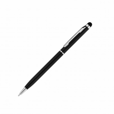 Ручка кулькова металева ECONOMIX STYLUS чорна, пише синім