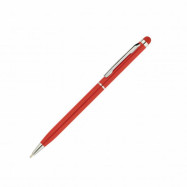Ручка кулькова металева ECONOMIX STYLUS червона, пише синім