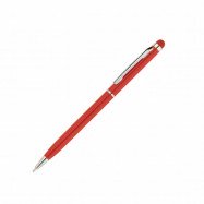 Ручка шариковая метал ECONOMIX STYLUS красная, пишет синим